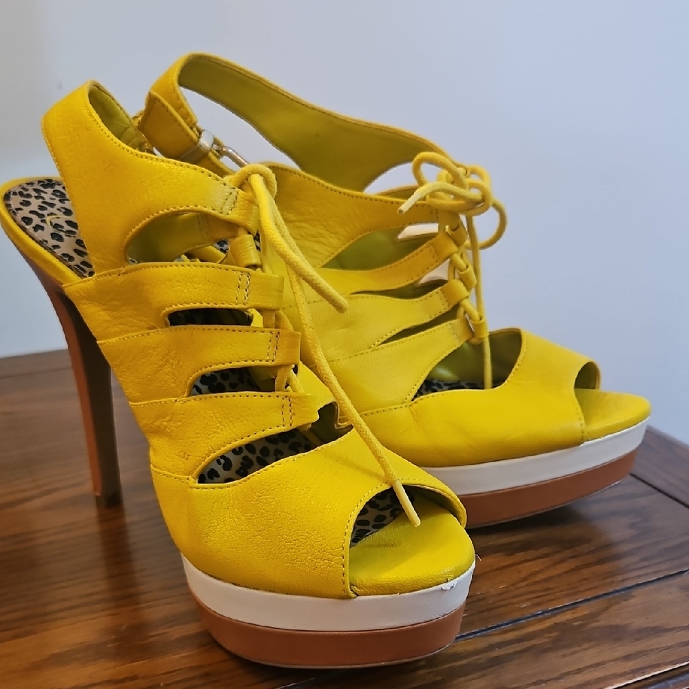 Yellow Platform Heels